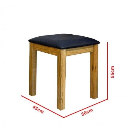 French Oak : Bàn Gỗ Sồi 3 Ngăn Kéo + Ghế Đôn